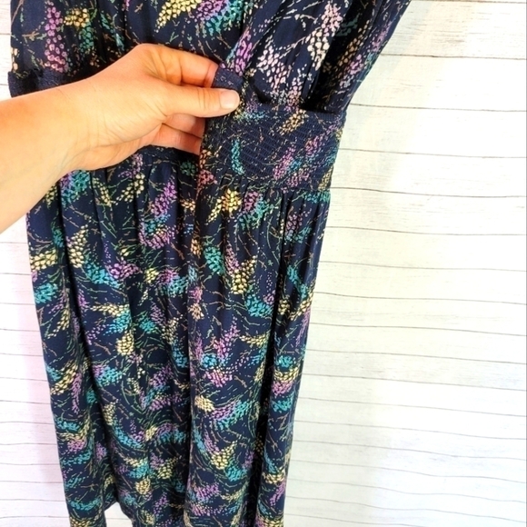 FREE PEOPLE LACE YOKE FLORAL SLEEVELESS DRESS, SZ SMALL - Picture 6 of 13